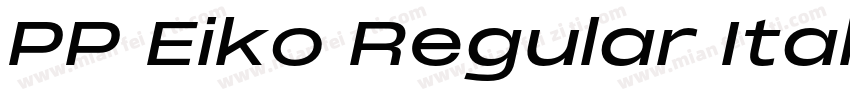 PP Eiko Regular Italic字体转换